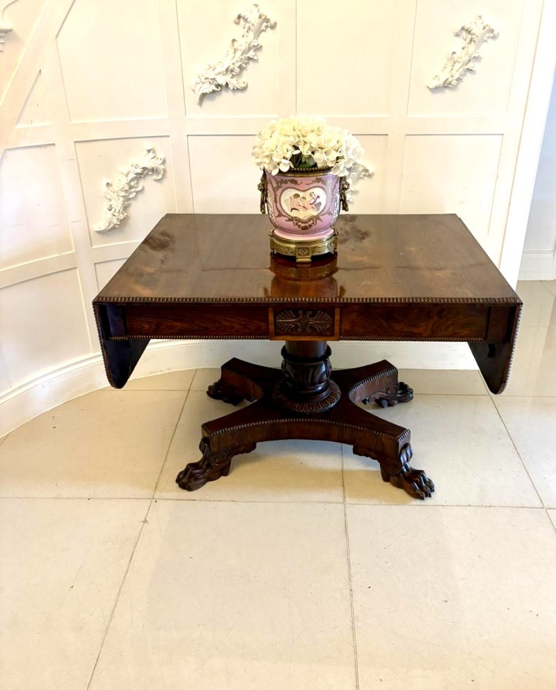 Superb Quality Antique Regency Rosewood Freestanding Sofa Table